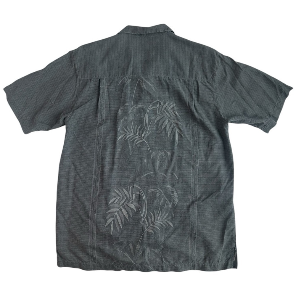 Tommy Bahama Men's 100% Silk Camp Short Sleeve Shirt Size Small Grey - Picture 7 of 13
